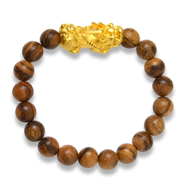 Hình ảnh Vòng Tay Mulany MB9003 Trầm Hương Với Charm Tỳ Hưu