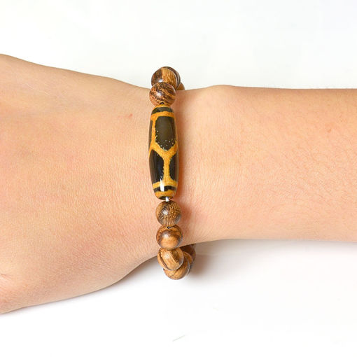 Picture of Mulany MB9005 Agarwood With Dzi Charm Healing Bracelet