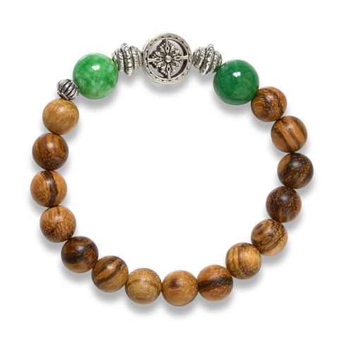 Picture of Mulany MB9014 Agarwood With Jade Stone Healing Bracelet