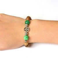 Picture of Mulany MB9014 Agarwood With Jade Stone Healing Bracelet