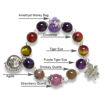 Picture of Mulany MB8085 Multicolor Gemstone With Money Bag Charm Healing Bracelet
