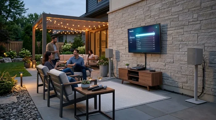 Picture of Outdoor Karaoke Setup Guide for Backyards, Patios, and Parties