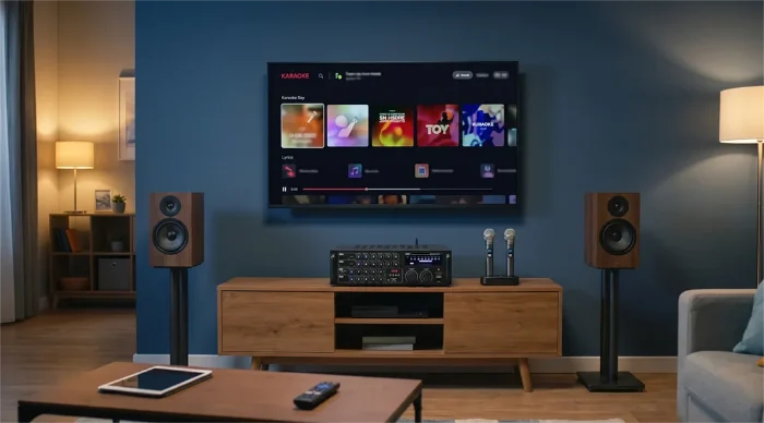 Picture of TV, YouTube, and Wireless Microphone Karaoke Setup Guide