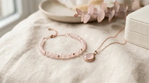 Picture of Ý Nghĩa Đá Rose Quartz (Thạch Anh Hồng) : Tình Yêu, Sự Dịu Dàng Với Bản Thân, Và Gợi Ý Cách Đeo