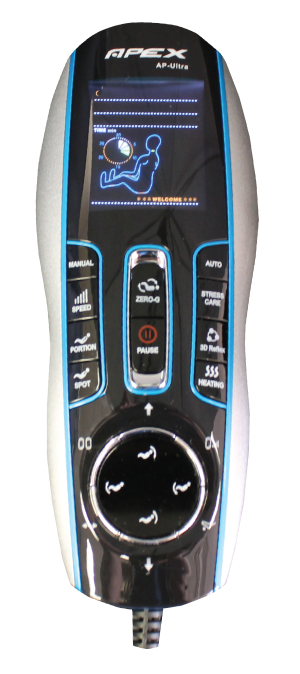 remote control panel of Apex Ultra Pro massage chair