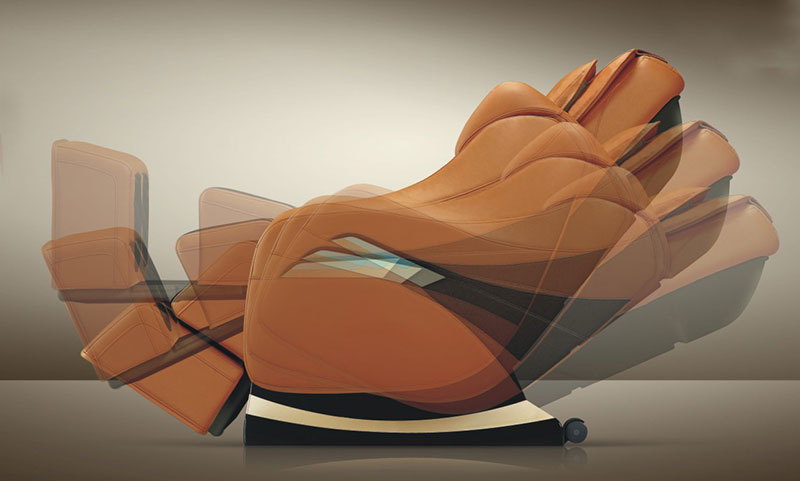 Titan Pro Executive massage chair in 2 stage recline positions