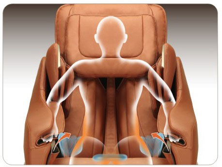 air hip massage of Titan Executive massage chair