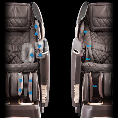 massage với nhiều túi hơi của ghế Osaki Pro Maestro