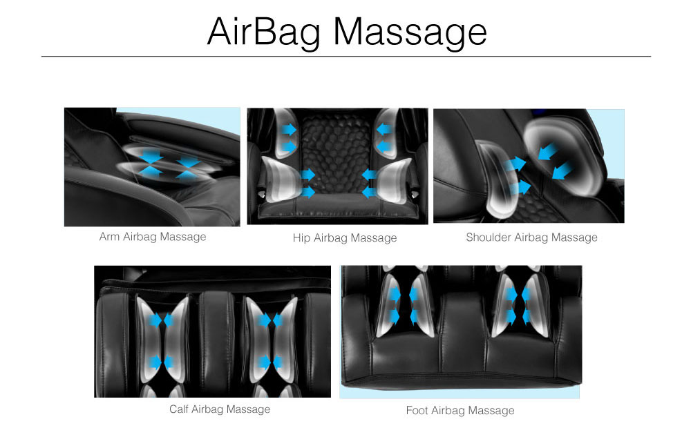 Airbag massage system of Osaki Alpina 