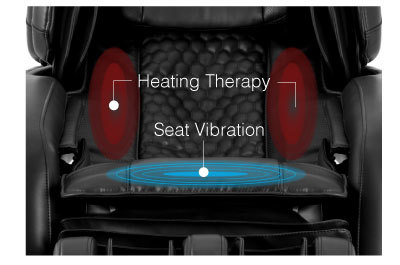 heat and vibration therapy of Alpina massage chair