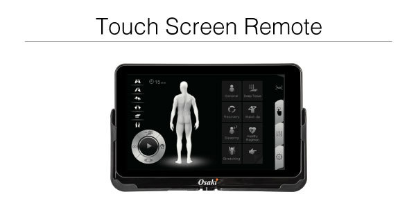 touchscreen remote control of Alpina massage chair