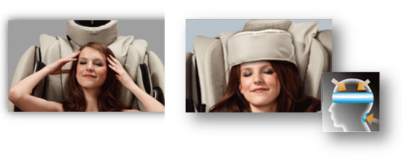 Massage đầu với túi hơi của ghế Osaki OS-7075R