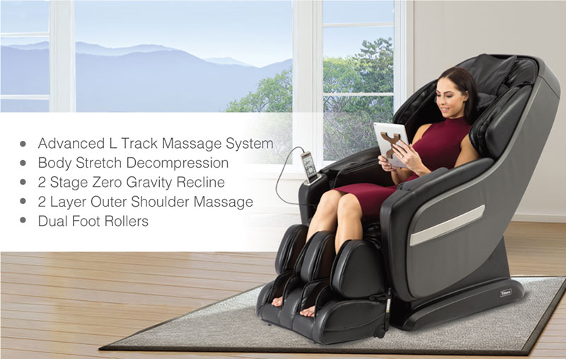 Titan Pro Summit massage chair promotional banner