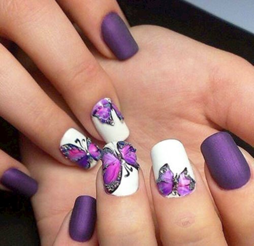 butterfly nail art picture