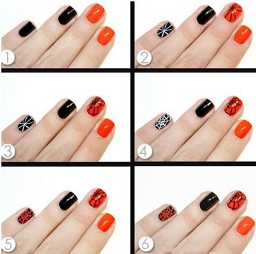 step by step halloween nail art