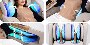 Ador 3D Allure massage chair is equipped with full body air bags