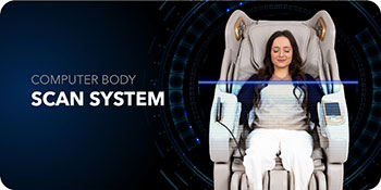 Computer body scan of the Ador 3D Allure massage chair