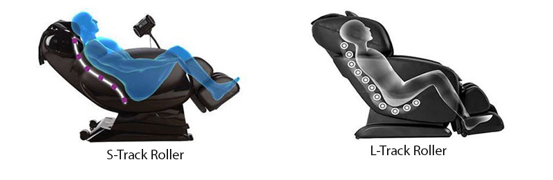 s-track vs l-track rollers in massage chair