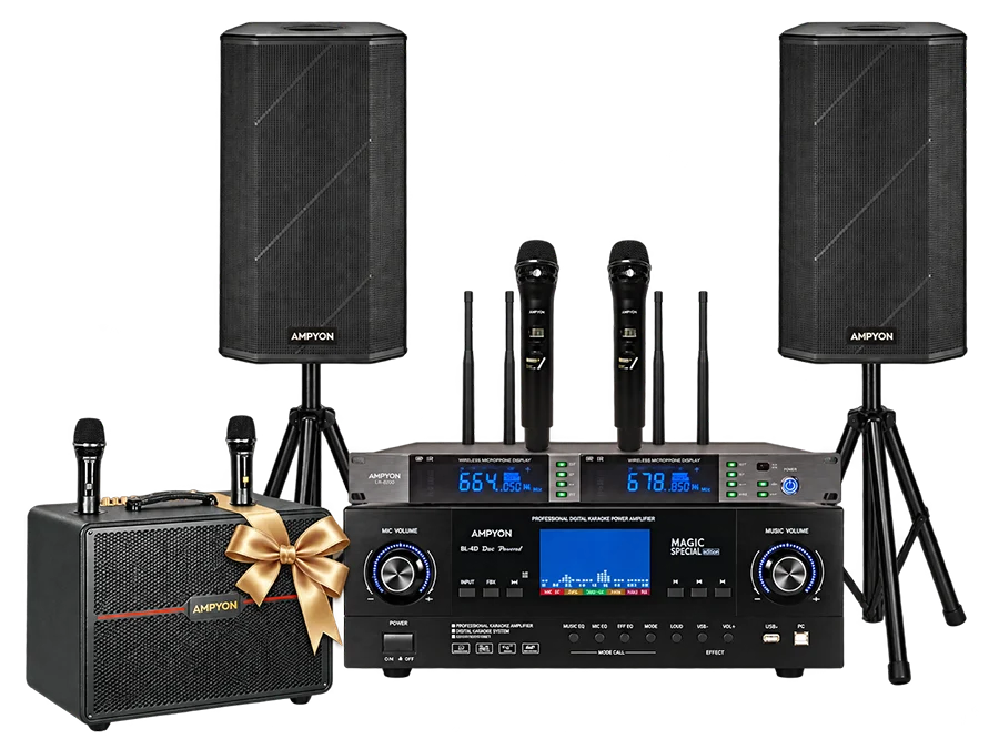 Ampyon AKS-502 Pro-Control Hybrid Karaoke System with complimentary Starbox III portable karaoke system