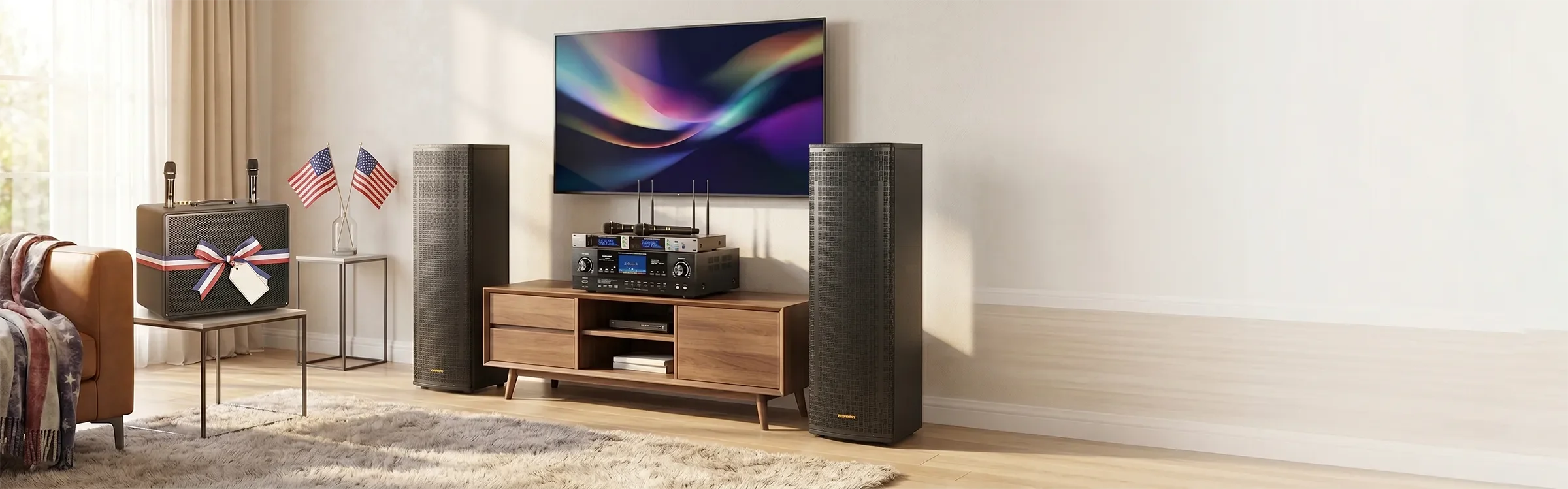 Ưu đãi karaoke July 4 với dàn AKS-602 và quà tặng Starbox III karaoke xách tay