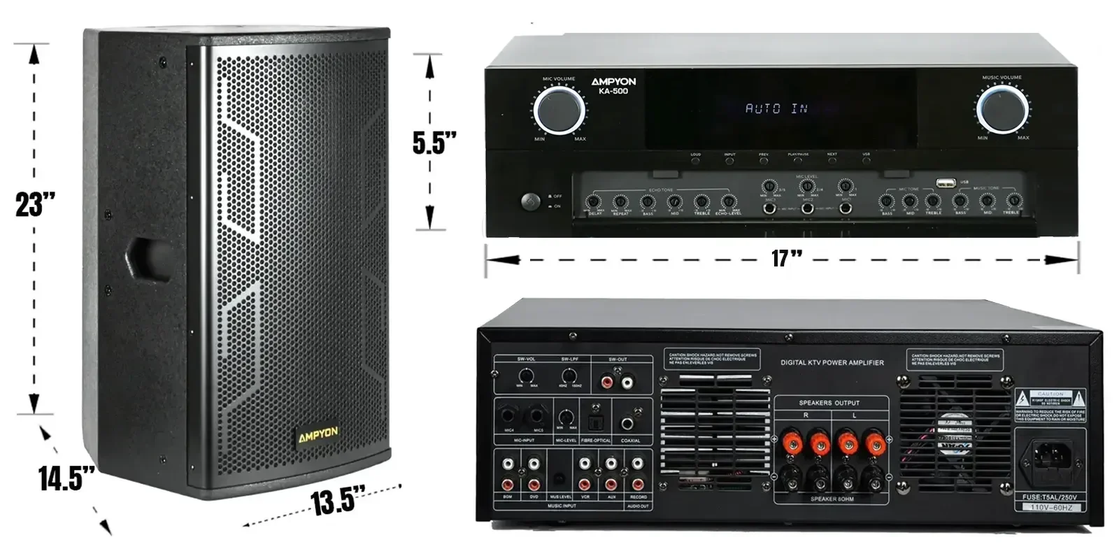 Kích thước hệ thống karaoke