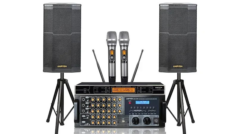 Ampyon Karaoke System 4 premium compact karaoke set for apartments