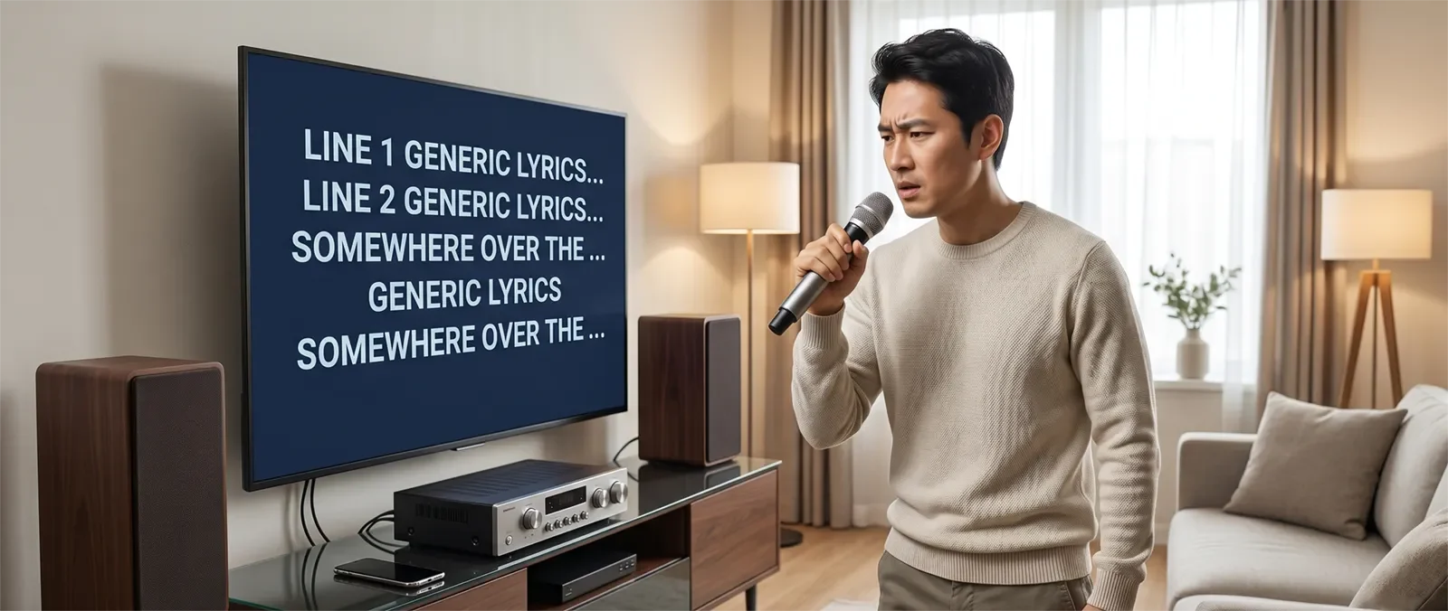 Setup karaoke tại nhà khi Bluetooth audio delay làm người hát cảm thấy nhạc, lời và giọng bị lệch nhịp.