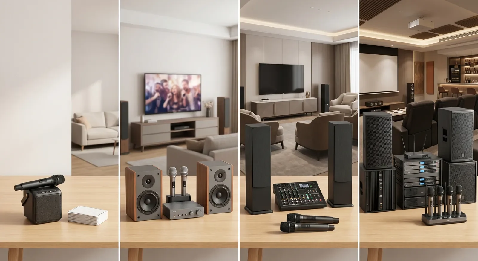So sánh các mức ngân sách dàn karaoke gia đình từ cơ bản đến cao cấp
