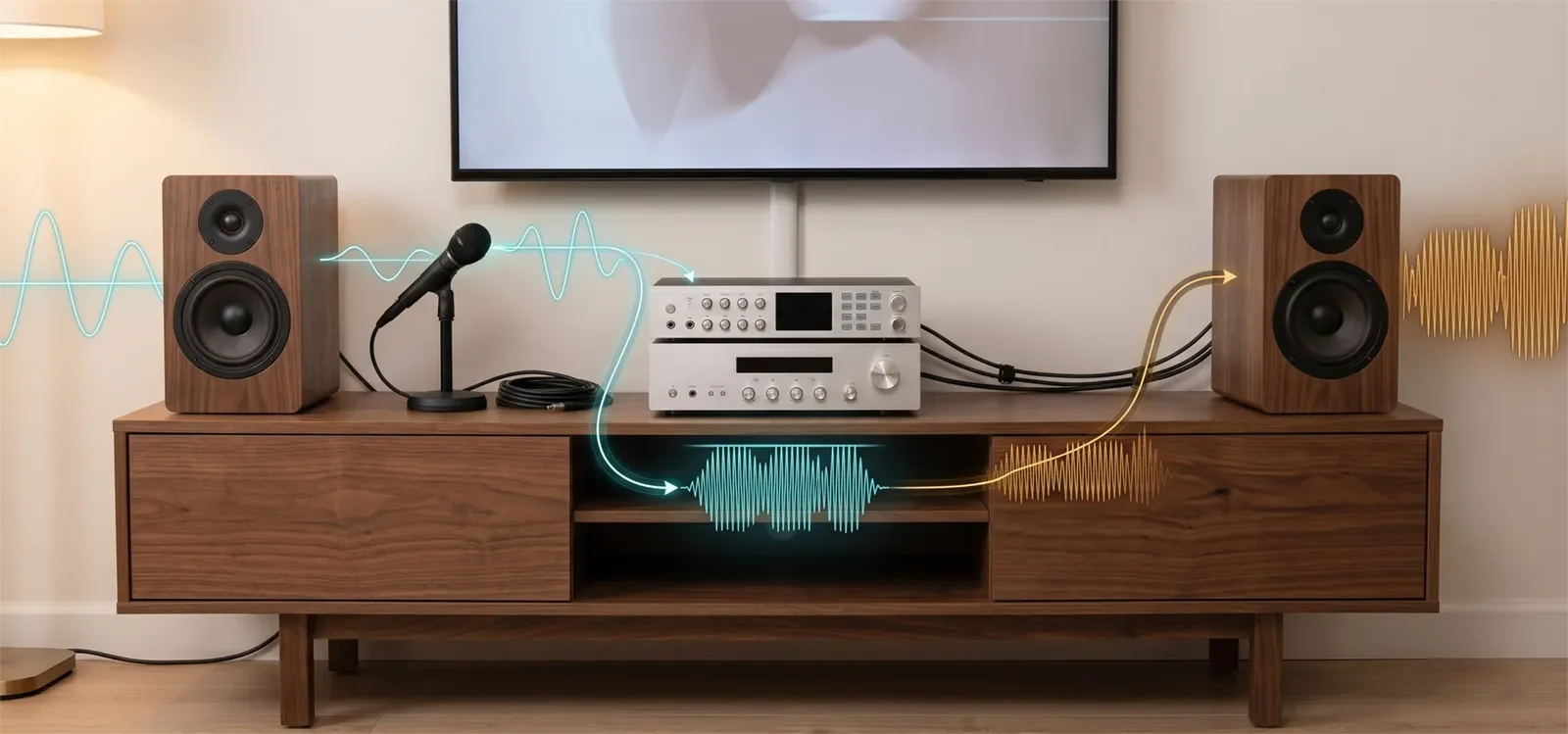 Minh họa vocal karaoke bị clipping khi các đỉnh âm bị ép và mất khoảng dư sạch.