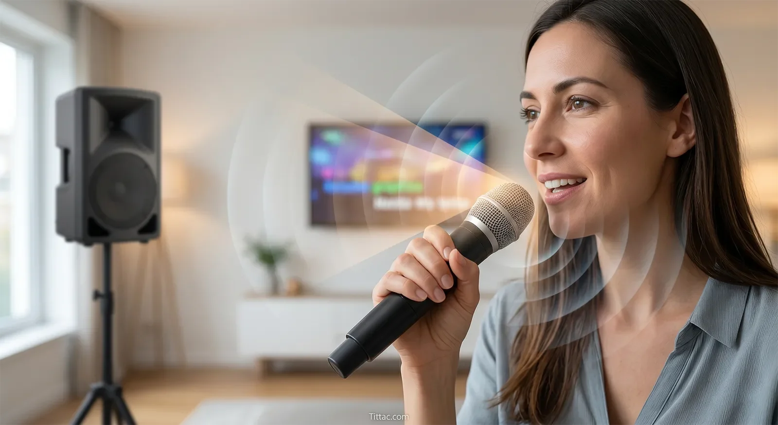 Microphone rejection giúp giảm tiếng lọt từ loa và phản xạ phòng khi hát karaoke tại nhà