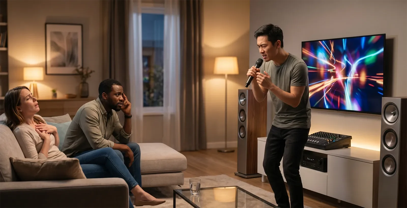 Người hát karaoke tại nhà nhận ra bass mạnh làm vocal khó nghe rõ hơn