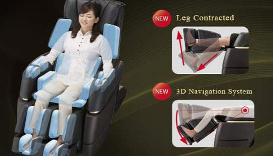 Massage với khí nén của ghế Kiwami 4D
