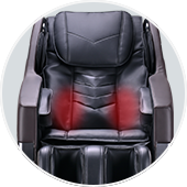 Heat therapy at Lumbar  of the Brookstone BK-250 massage chair