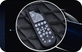 LCD remote control of the Brookstone BK-450 massage chair