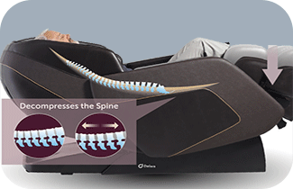 ghế massage Daiwa Hubble có chương trình kéo cơ thể khi xoa bóp