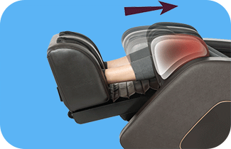 ghế massage Daiwa Hubble có liệu pháp làm nóng ở đầu gối