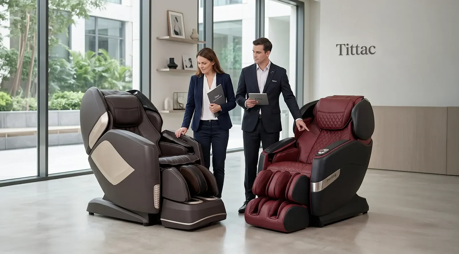JPMedics Kumo and Osaki Maestro LE 2.0 massage chairs shown side by side for comparison