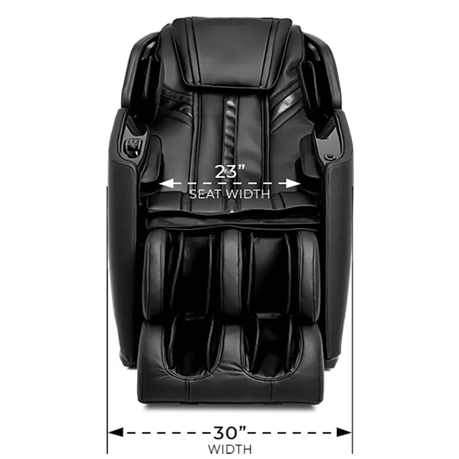 Kích thước mặt trước Ogawa Active XL 3D gồm chiều rộng tổng thể, vai và ghế ngồi