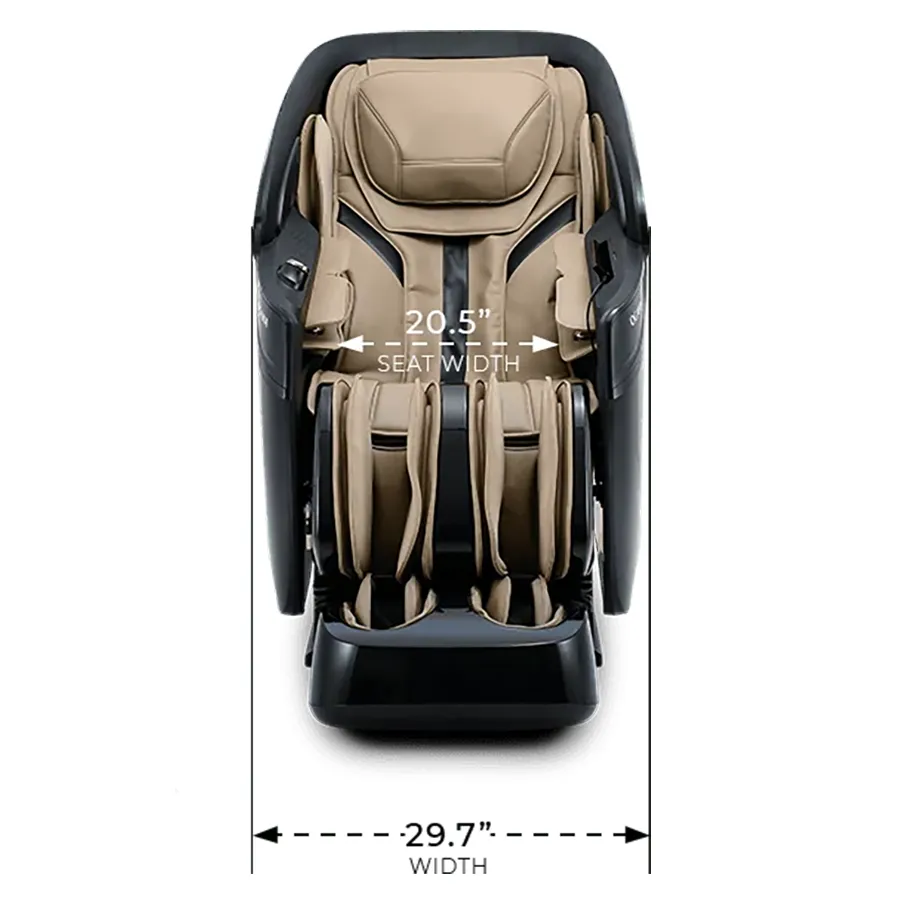 Ogawa Active XL DUO front dimensions showing overall, shoulder, and seat width