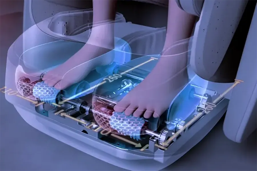 Ogawa Active XL DUO reflexology foot rollers with air compression massage
