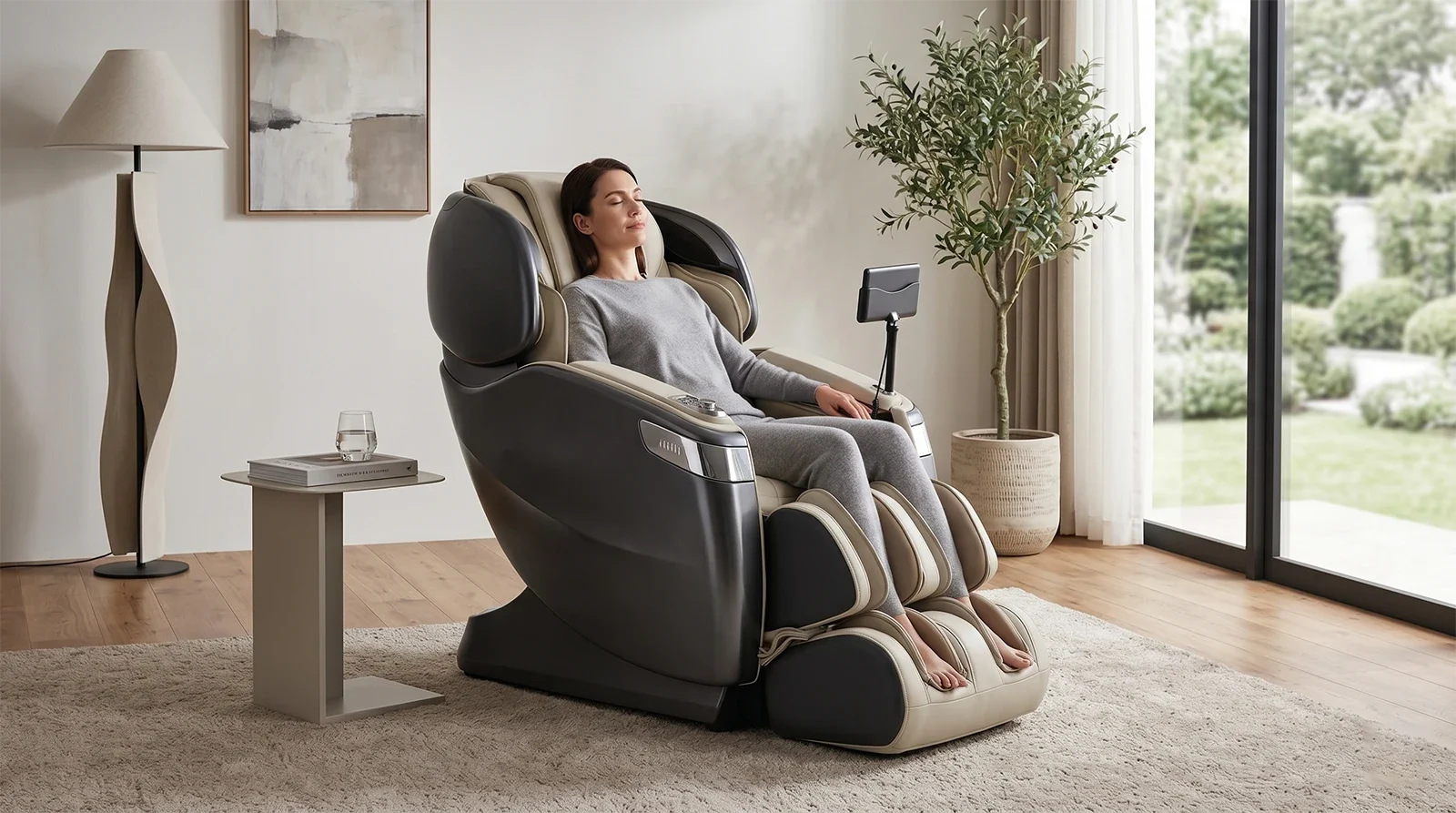 Ghế massage Ogawa Master Drive AI 2.0 trong phòng khách cao cấp