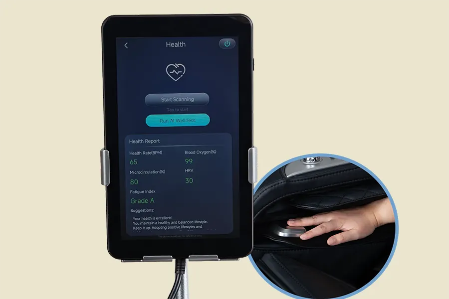 Hệ thống nhận diện sức khỏe thông minh và đề xuất chương trình massage của Osaki Aeris 4D Duo