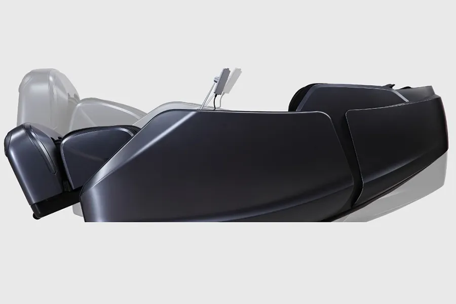 Osaki AI Avalon Zero Gravity recline with five-inch space-saving wall clearance