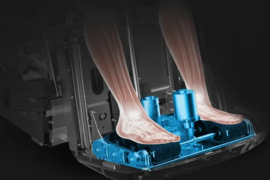 Osaki AI Vivo rotating calf massage and three specialized foot rollers