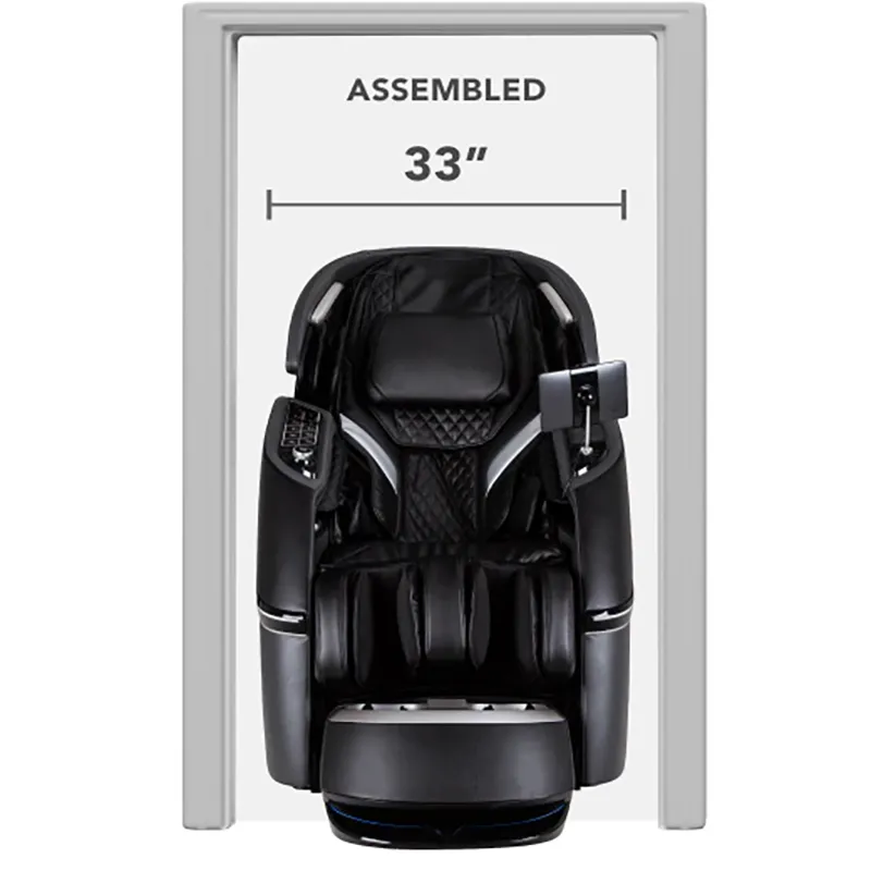 Doorway measuring guide showing the minimum opening needed to deliver the Osaki AI Vivo massage chair