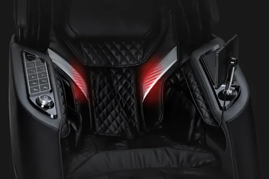 Lumbar heating area in the Osaki AI Vivo 4D+2D massage chair