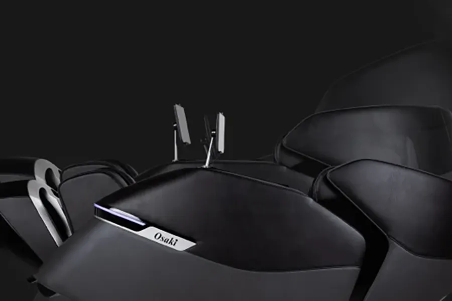 Osaki AI Vivo Zero Gravity recline with two-inch space-saving wall clearance