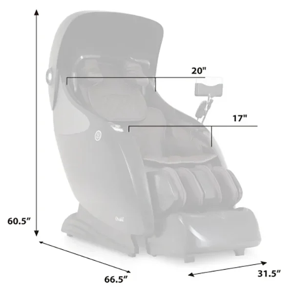 Osaki AI Xrest side dimensions