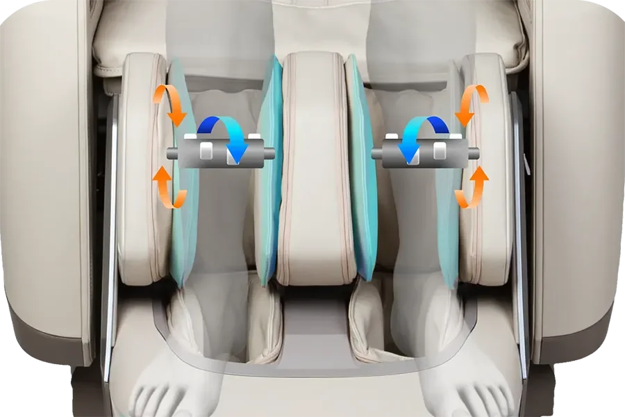 Osaki Apex Duo deep calf kneading and advanced foot massage system