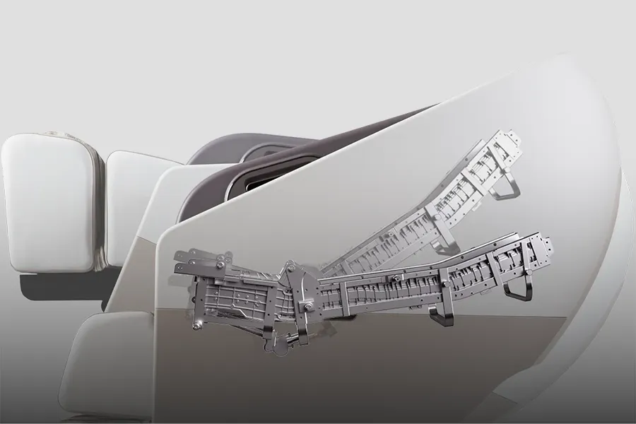 Đường ray SL Flex Track của Osaki Flagship Duo chạy từ cổ vai xuống đùi sau